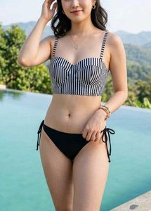 Chic Striped Bikini Set