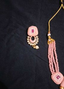 Pink Stone Jewellery Set