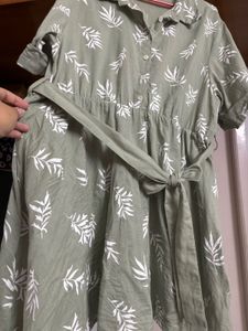 “Bombay Paisley” Mintgreen Leafy Mini Dress