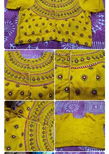 Beautiful Border Work Saree with blouse size 34