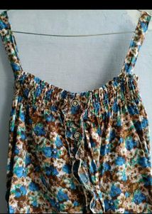Floral Print Jumpsuit with Belt
