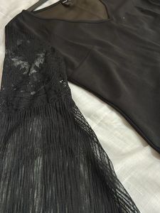 Chic Black Bell Sleeve Top