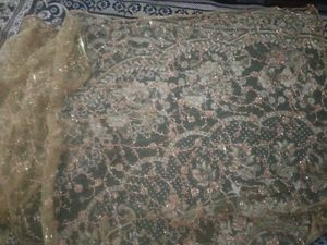 Embroidered Gold Dupatta