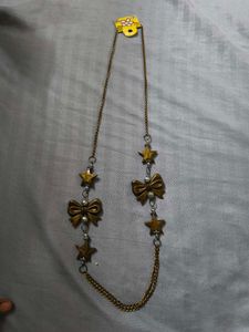 Cute Bow and Star Necklace