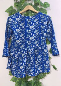Beautiful Blue Floral Kurta