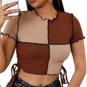 Asymmetrical Lycra Top New- Xs,S,M,L