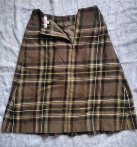 Plaid Pleated Skirt