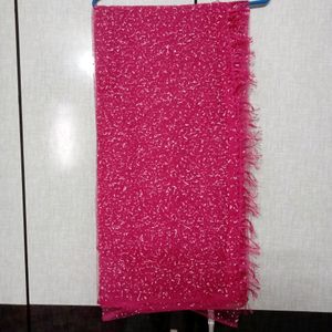Self Design Net Saree (Pink)