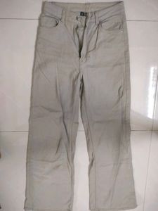 Khaki Straight Fit H&amp;M Jeans For Women
