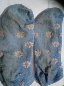 Cute Blue Floral Socks