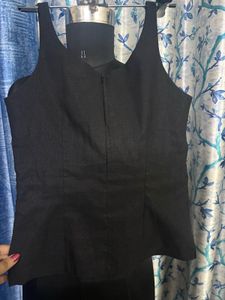 Vintage Glittery Square neck fitted top