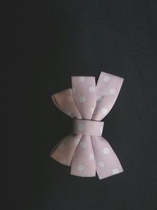 beautiful small pink hair pin bow style