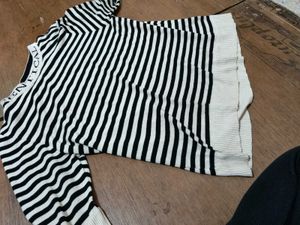 Comfortable Black Striped Pants
