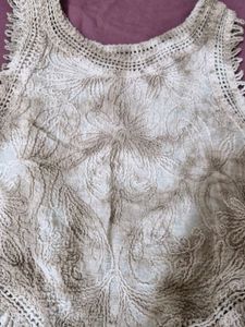Boho Crochet Lace Trim Tank Top
