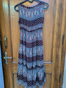 Semi Sheer Paisley Printed Dress 🐗