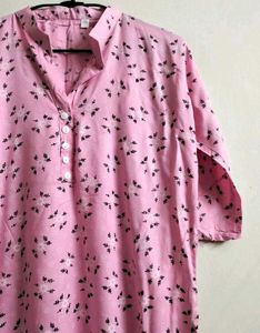 Pink Floral Kurta