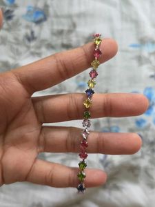 tennis Sparkling Multi-color Gemstone Bracelet