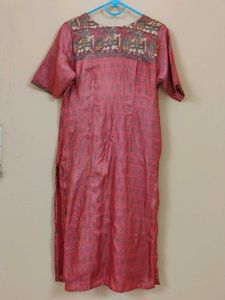 Beautiful Reddish Embroidered Kurti