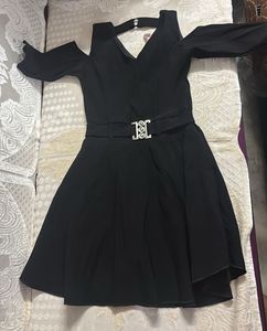 Chic Black off Shoulder Dress and dangree