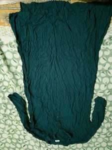 Boho Teal Crinkle Maxi Dress