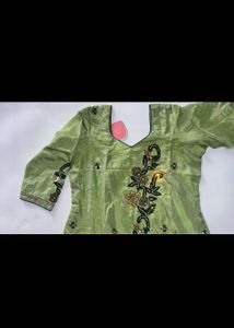 green Kurta Set with Dupatta XL