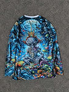 Psychedelic Alien Long Sleeve Top