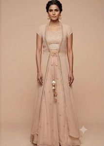 Elegant Peach 3-Piece Sharara/ Palazzo Set