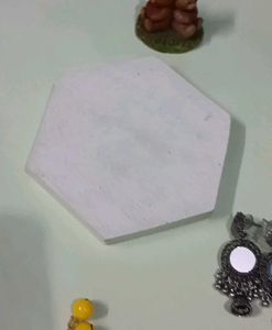 Decorative Hexagonal Tray with Butterfly Design