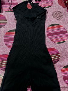 Sleek Black Halter Neck Jumpsuit