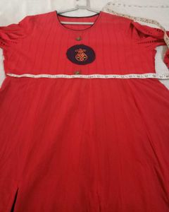 women flore length cotton anarkali kurta
