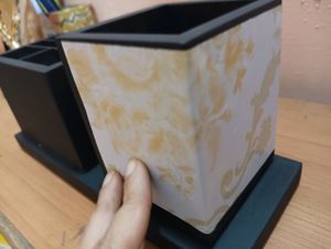 Wooden Revolving Pen And Stationery Holder