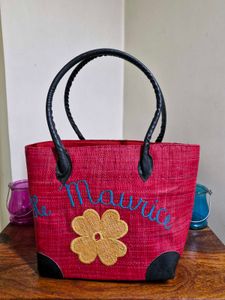 Embroidered Small Beach Bag
