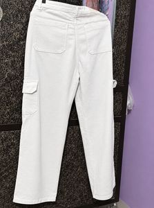 Stylish White Cargo Pants