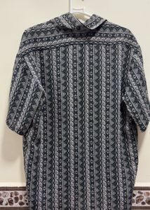 Retro Geo Print Short Sleeve Shirt