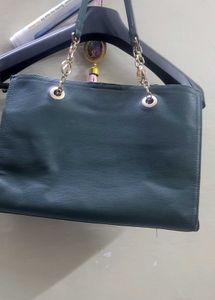 Stylish Dark Green Handbag