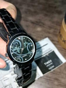 Timex Black Metal Watch