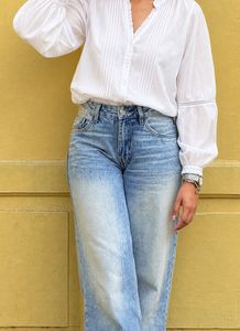 Bershka Wide Leg Light Wash Jeans