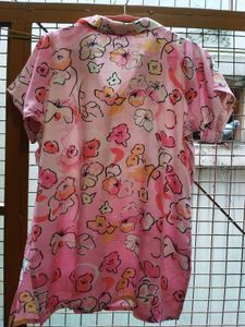 Floral Print Button-Up night suit