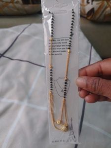 Elegant Gold &amp; Black Beaded Necklace
