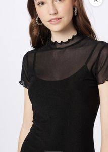 Sheer Mesh Ruched Mini Dress