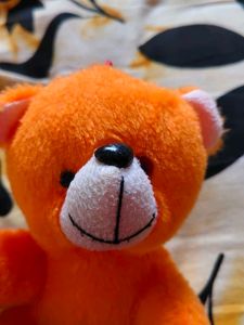 Cute Orange Teddy Bear Keychain Plush Toy