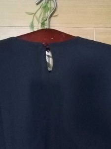 Chiffon Layered Navy Blue Blouse