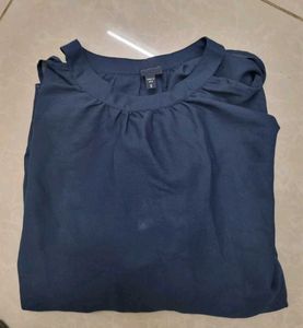 Women's Blue Loose Fit Top