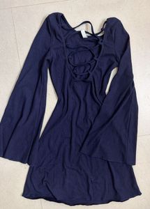 NewMe Navy Bell Sleeve Dress