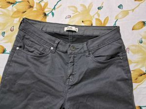 Women's Grey Slim Fit Pants