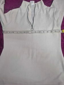 Women's Long Sleeve Zip Neck Top