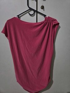 Chic Pink Wrap Top