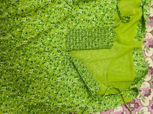 Green Floral Print Sundress