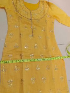 Yellow Kurta with Embellishments