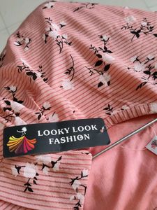 Pink Floral Print Top